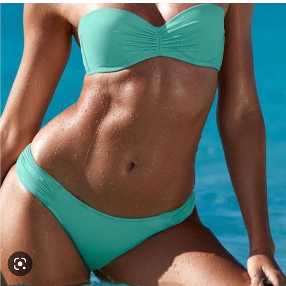 Victoria’s Secret light turquoise flirt bandeau bikini top - Picture 8 of 10